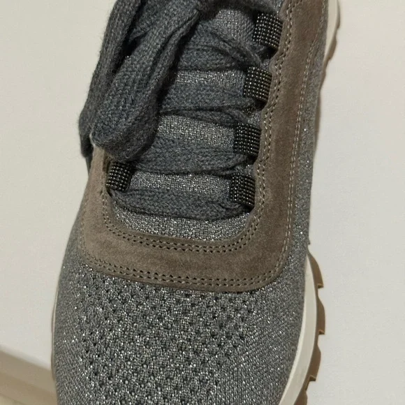 Brand New In Box Brunello Cucinelli Sparkling Knit Sneakers 38.5 - Picture 6 of 16